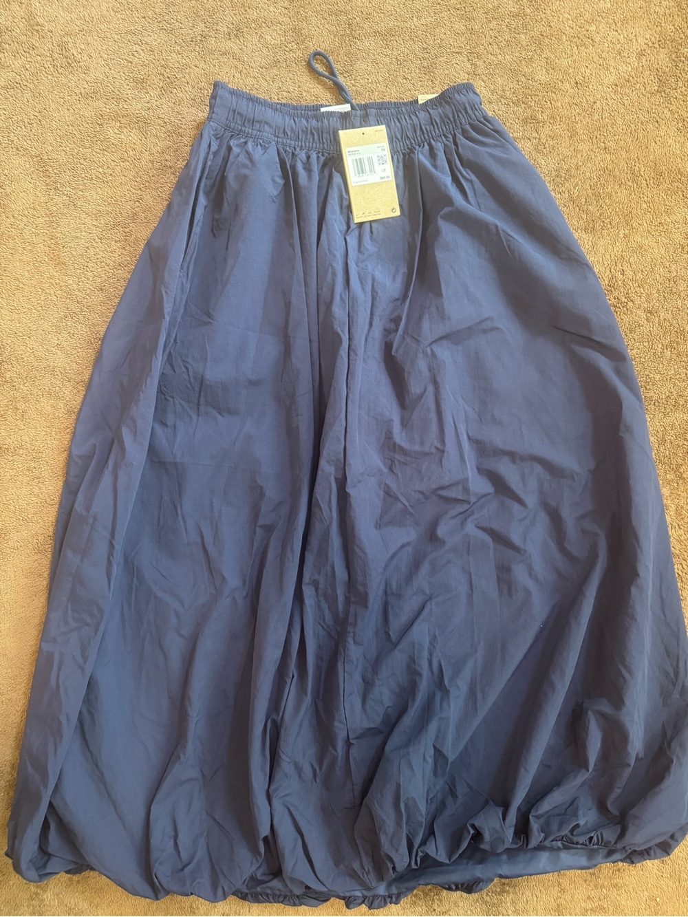Nike Navy Blue Elastic Waist Balloon Skirt